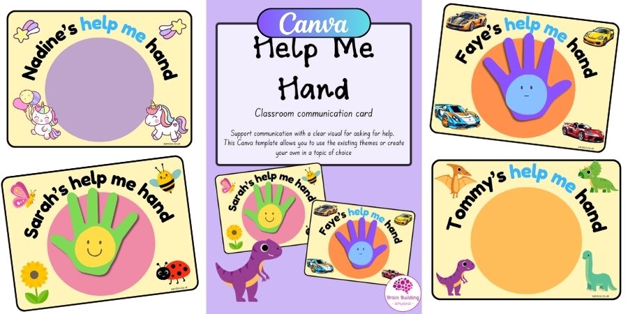 Help Me Hand Themed Canva