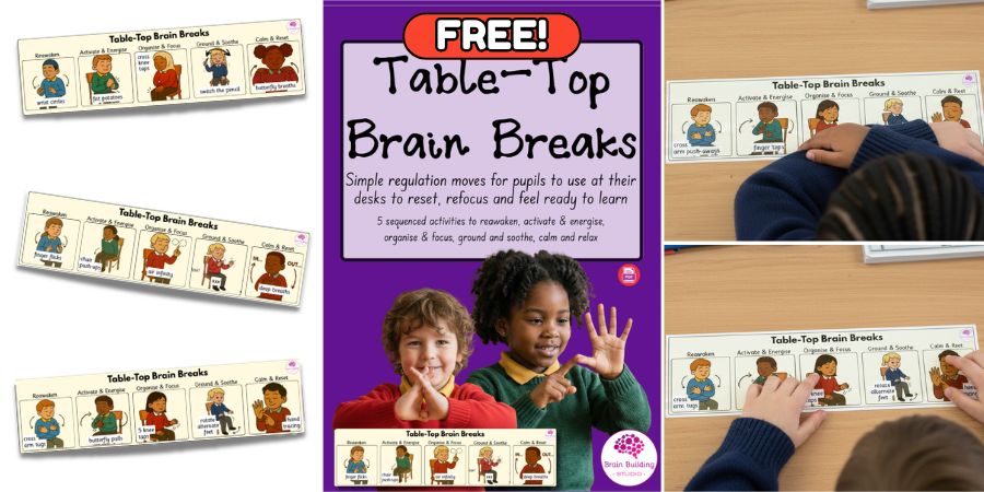 table top brain treaks for movement breaks